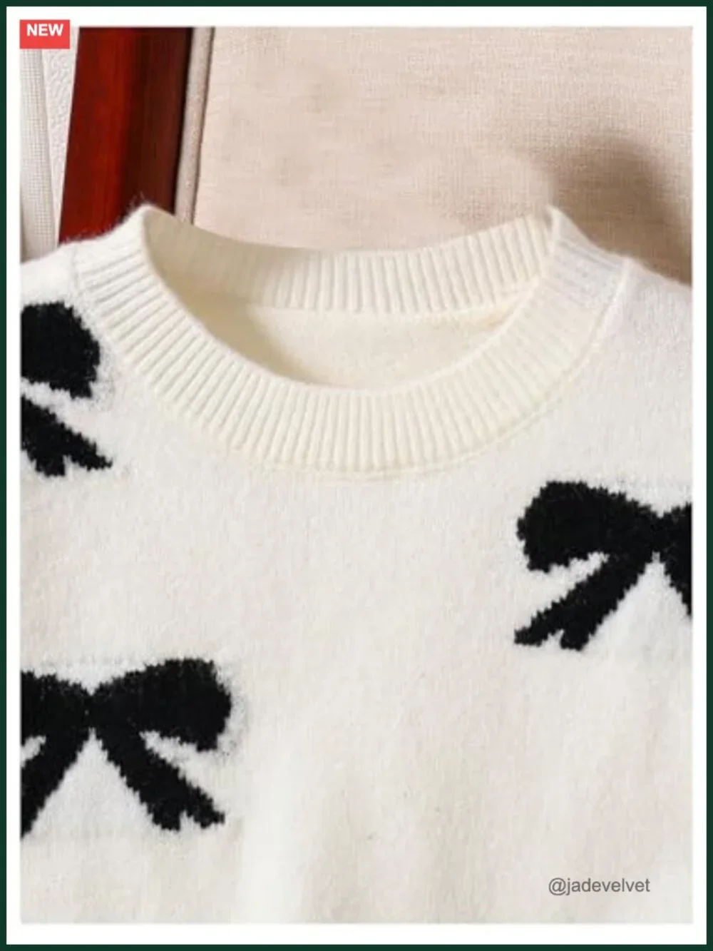 Girl's Bow Sweater Long Sleeve Drop Shoulder Loose Pullover Top